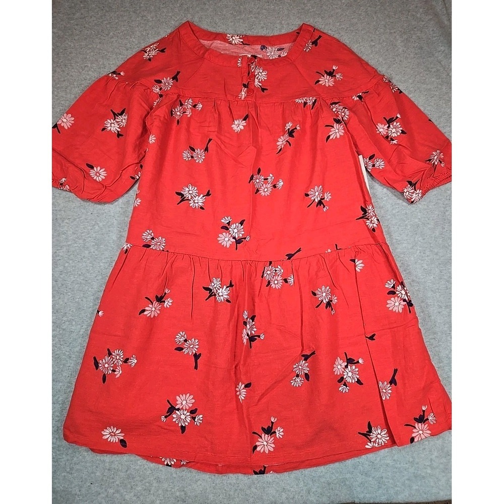 Old Navy Girls Swing Dress Size Medium (8) Short Sleeve Floral‎ Printed NWT